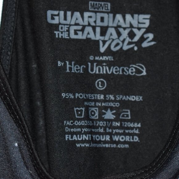 Marvel Guardians of the Galaxy Black Stretch Tank Top Peter Quill New Hot Topic - Picture 10 of 12